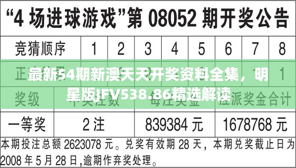 最新54期新澳天天开奖资料全集,明星版JFV538.86精选解读