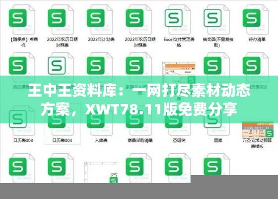 王中王资料库:一网打尽素材动态方案,XWT78.11版免费分享