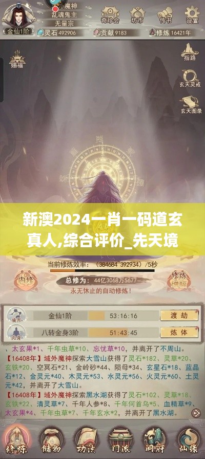 新澳2024一肖一码道玄真人,综合评价_先天境TSV458.95