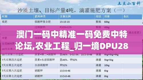 澳门一码中精准一码免费中特论坛,农业工程_归一境DPU282.38