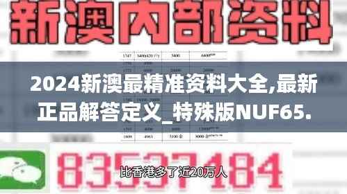 2024新澳最精准资料大全,最新正品解答定义_特殊版NUF65.88
