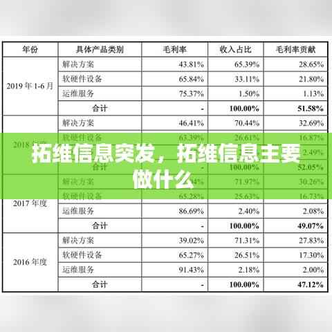 拓维信息突发,拓维信息主要做什么