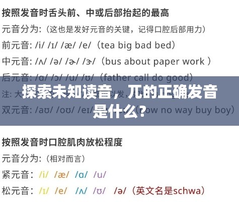 探索未知读音,兀的正确发音是什么?